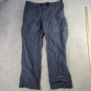 REI Hiking Pants Mens Large Lx32 Blue  Convertible Cargo Hiking Pants